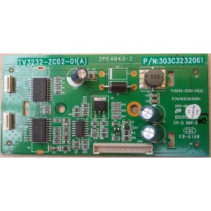 AWA TV3245-D7 LED DRIVE BOARD 303C3232061 TV3232-ZC02-01