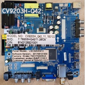BAUHN AT32HDC-1017 MAIN BOARD CV9203H-Q42 7.T9203HQ4211.25C5