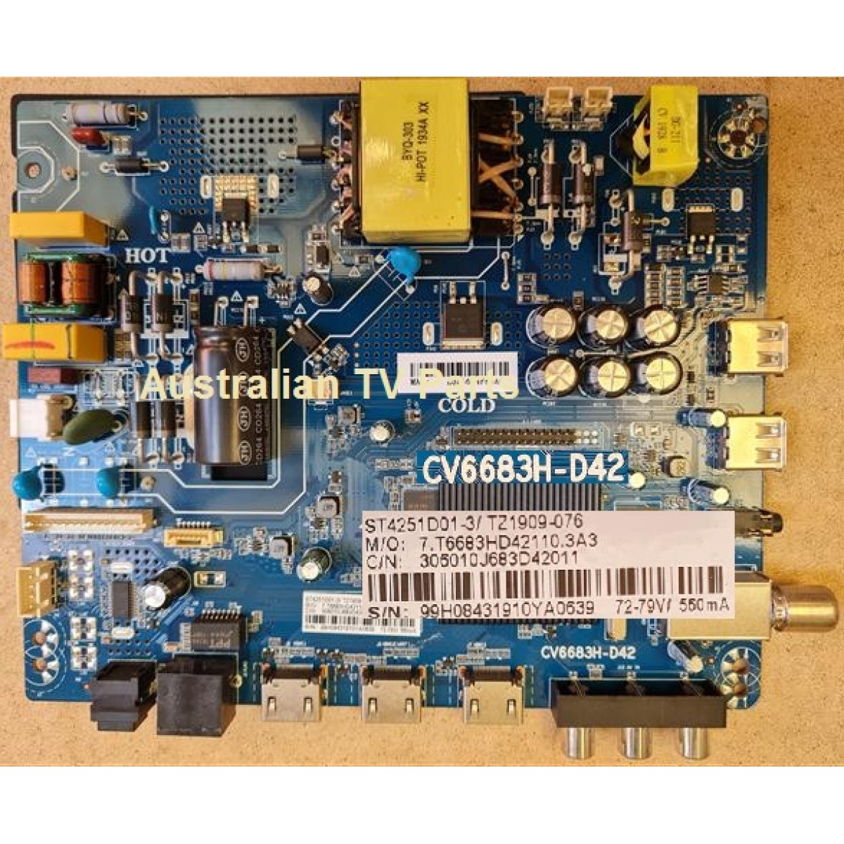 MAIN BOARD CARTE Mere Carte D'alimentation TV Grandin UD43CGB202