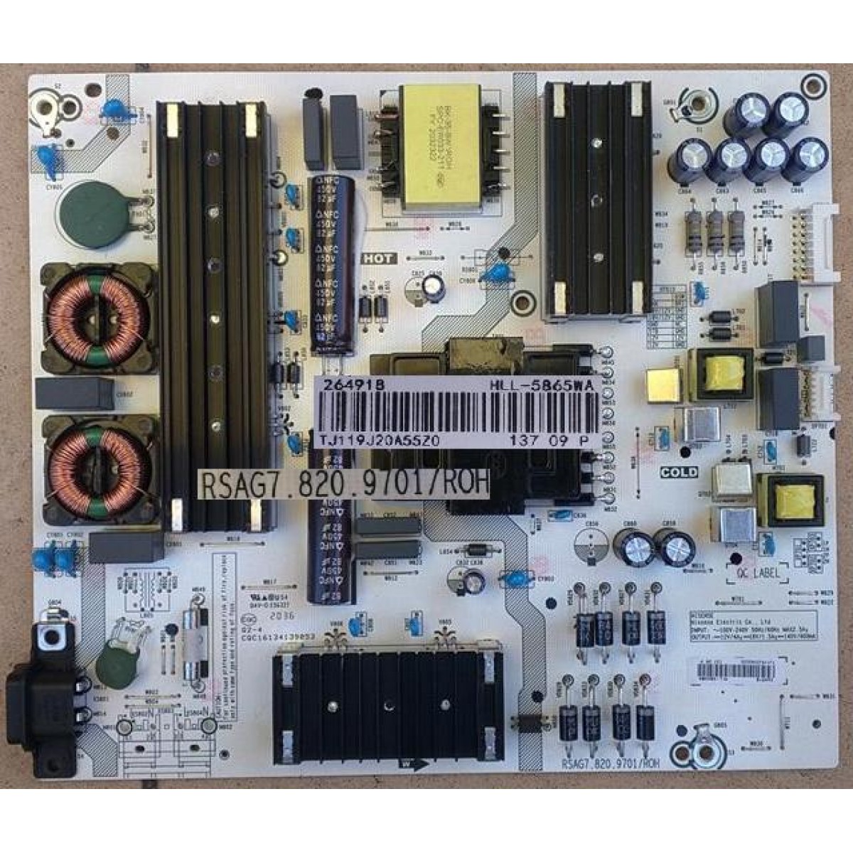 Pour Hisense 70H6570G 70A6G Carte D'Alimentation  RSAG7 820 9701 Roh 262075