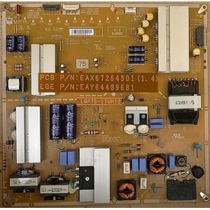 LG 75UJ657T POWER BOARD EAY64489681 LGP75-17UH12 EAX67264301