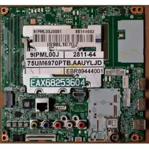 LG 75UM6970 MAIN BOARD EBR89444001 66169602 EAX68253604