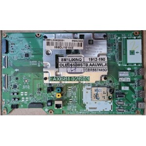 LG OLED65B8STB MAIN BOARD EBU64793202 EBT65362401 EAX68102603