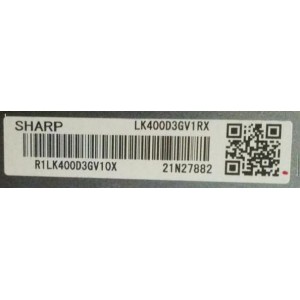SHARP LCD40LX440A SCREEN PANEL LK400D3GV1RX