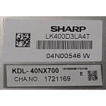 SONY KDL40NX700 LED SCREEN PANEL LK400D3LA4T