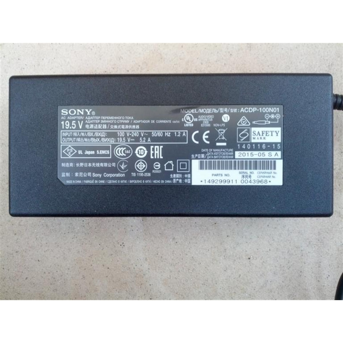 SONY KDL43W800C AC ADAPTER ACDP100N01