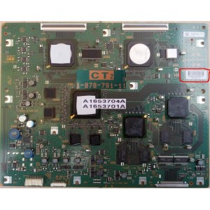 SONY KDL52Z5500 T-CON BOARD CT2 BOARD A1653704A A1653701A 1-878-791-11