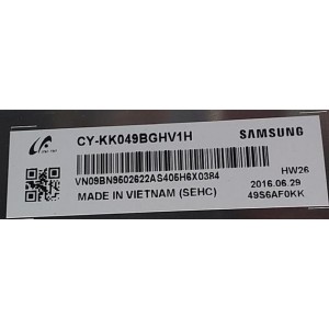 SAMSUNG UA49K5500 LED SCREEN PANEL CY-KK049BGHV1H BN95-02622A