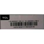 TCL 40S6000FS SCREEN PANEL LVF400SS0T T8-40D2930-LPM14