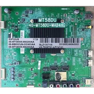 TCL 65P20US MAIN BOARD 40-MT58DU-MAB4HG 08-MT58009-MA200AA GLZ130718I