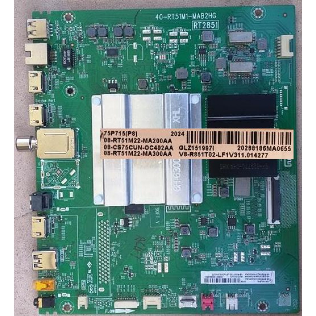 Carte Mère Thomson TV 50EP640 - RT2851 40-RT51H1-MAD2HG V8-R851T02-LF1V21