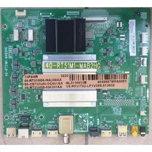 TCL 75P8MR MAIN BOARD 40-RT51M1-MAB2HG V8-R851T02-LF1V288.013032