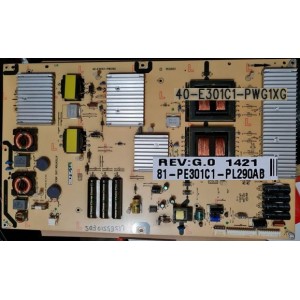 TCL L65E5510FDS POWER BOARD 81-PE301C1-PL290AB 40-E301C1-PWG1XG PE301C1
